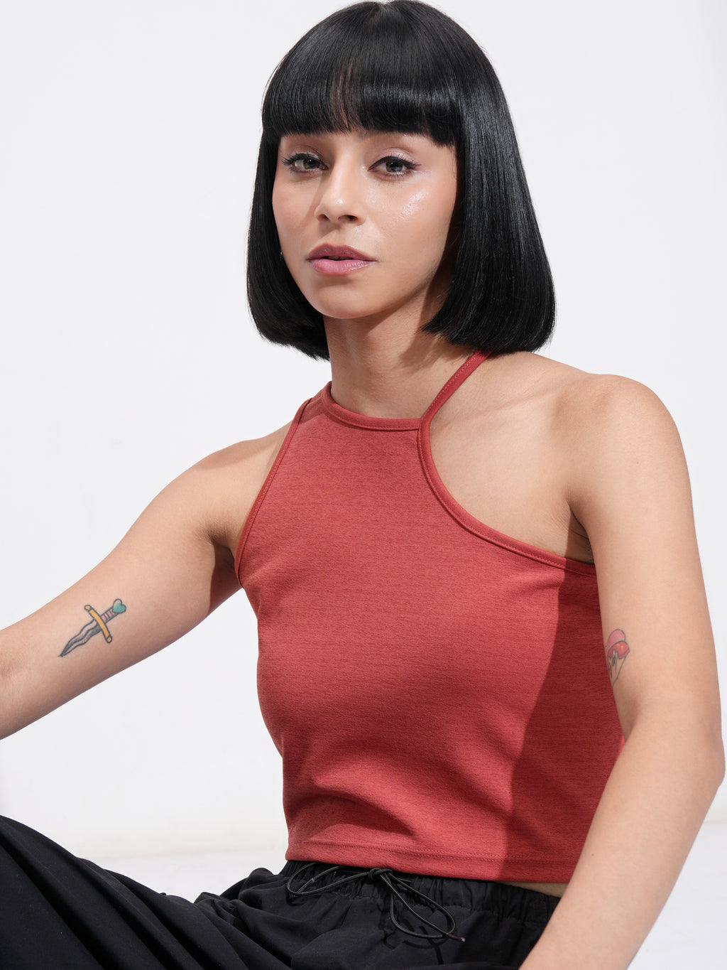 Tokyo Talkies Women Red Solid Regular Top - Red - Image 1