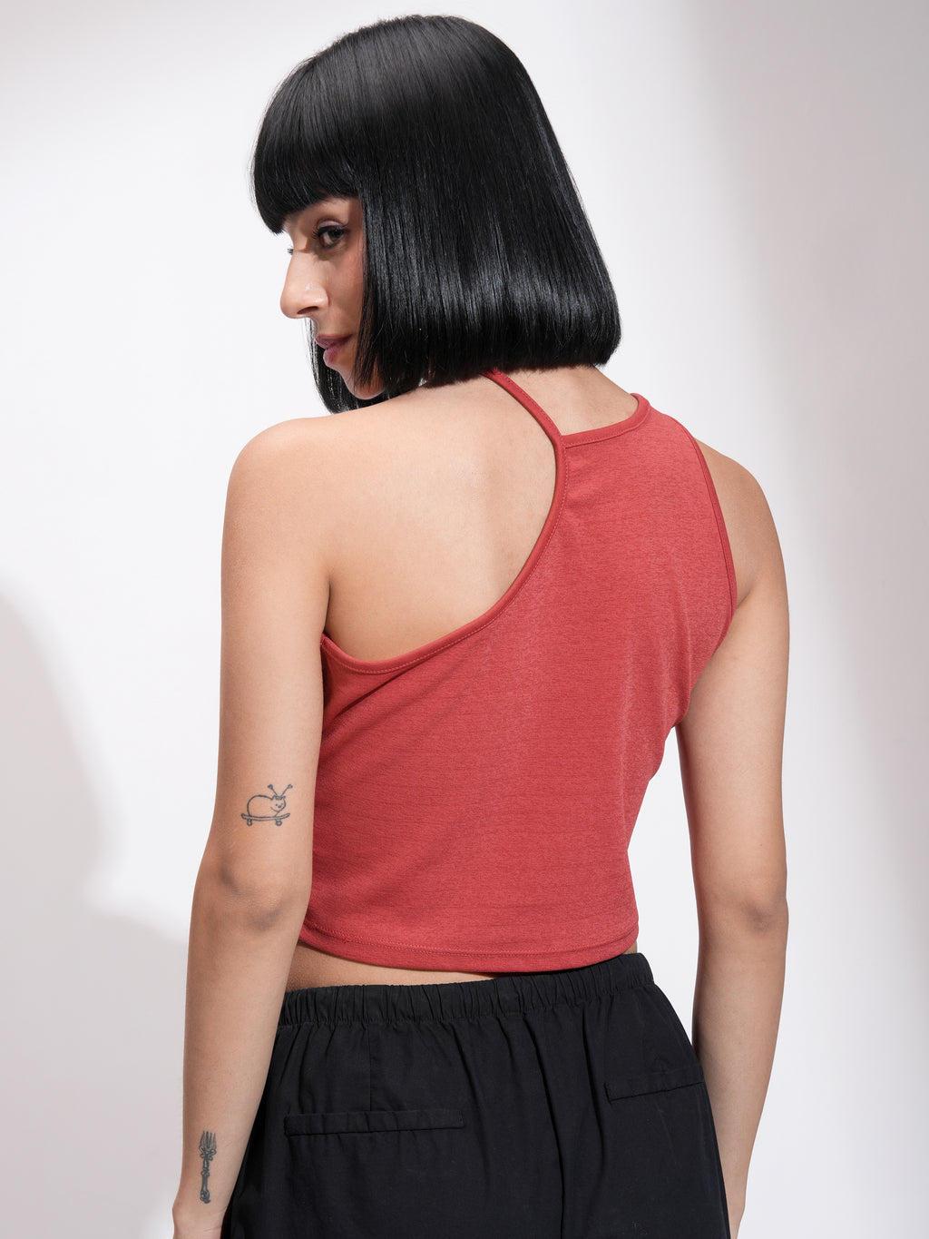 Tokyo Talkies Women Red Solid Regular Top - Red - Image 3