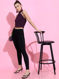 Tokyo Talkies Women Black Printed Regular Top - Black - Image 1
