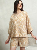 Tokyo Talkies Women Brown Printed Regular Top - Brown - Image 1