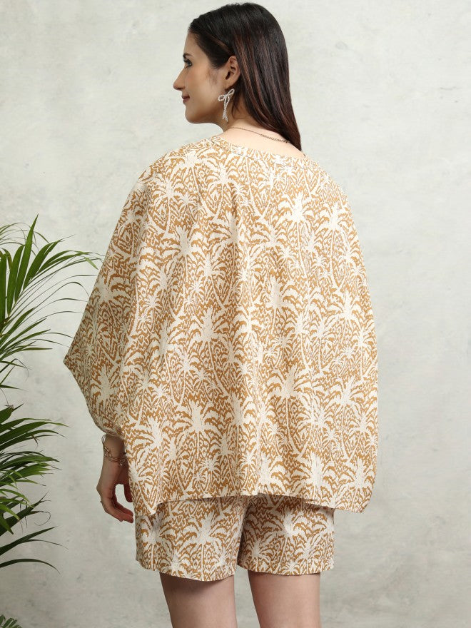 Tokyo Talkies Women Brown Printed Regular Top - Brown - Image 3