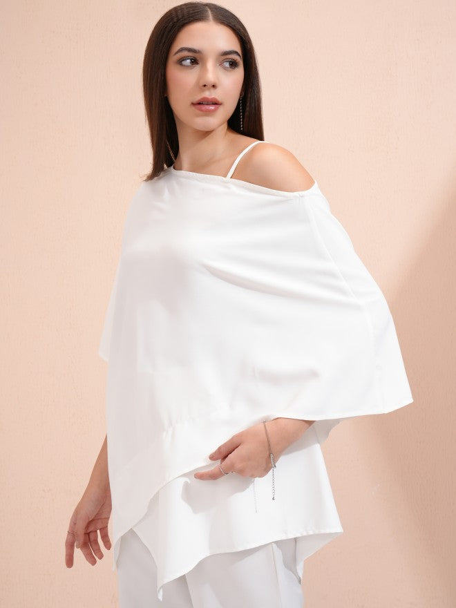 Tokyo Talkies Women White Solid Regular Top - White - Image 4