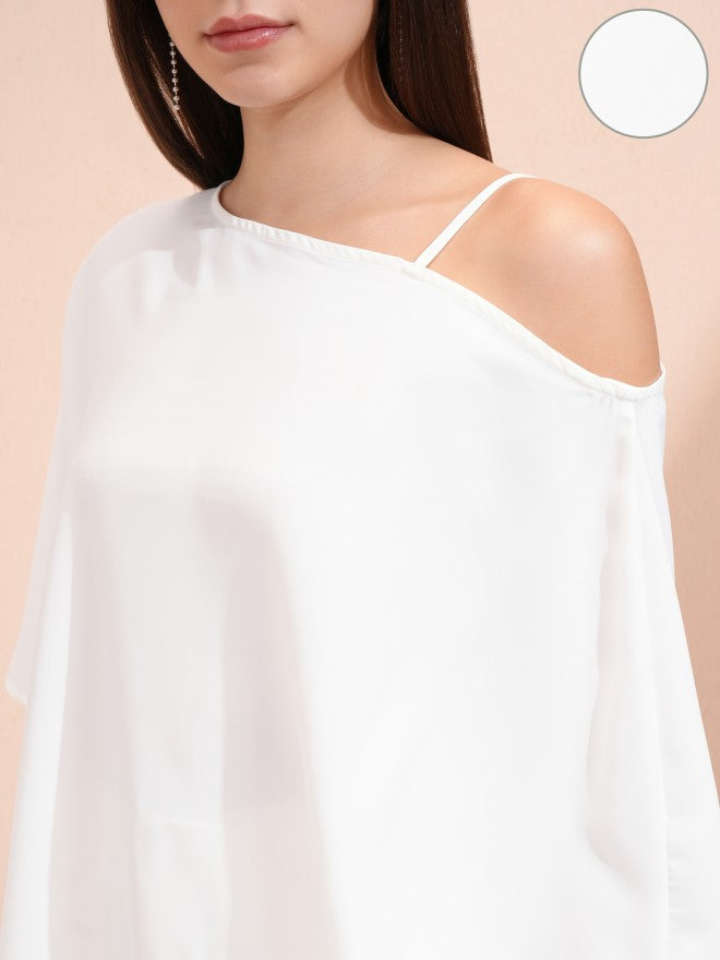 Tokyo Talkies Women White Solid Regular Top - White - Image 5