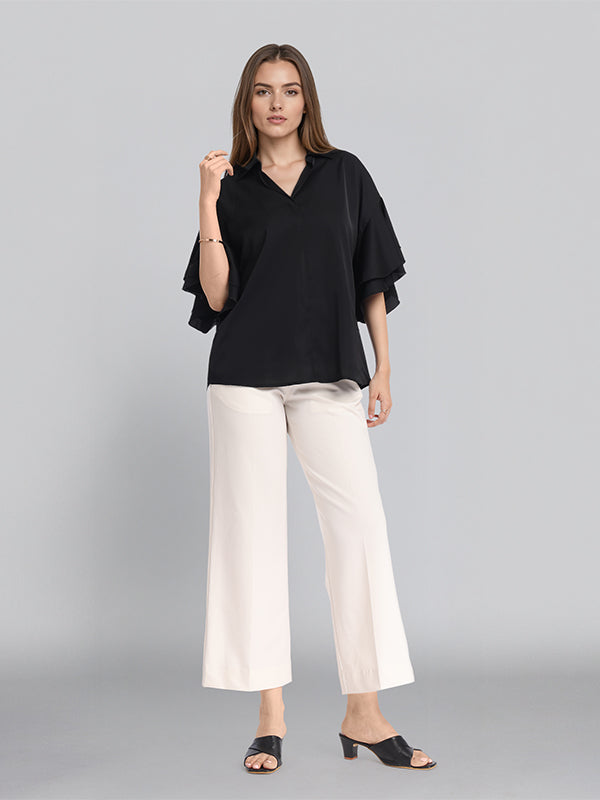 Chic By Tokyo Talkies Women Black Solid Regular Top - Black - Image 2