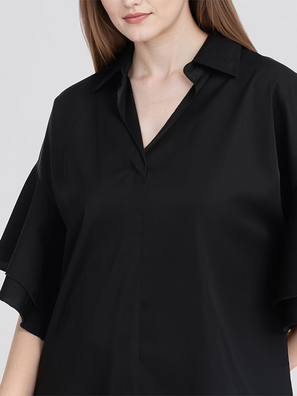 Chic By Tokyo Talkies Women Black Solid Regular Top - Black - Image 5