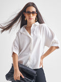 Tokyo Talkies Women White Solid Regular Top - White - Image 1