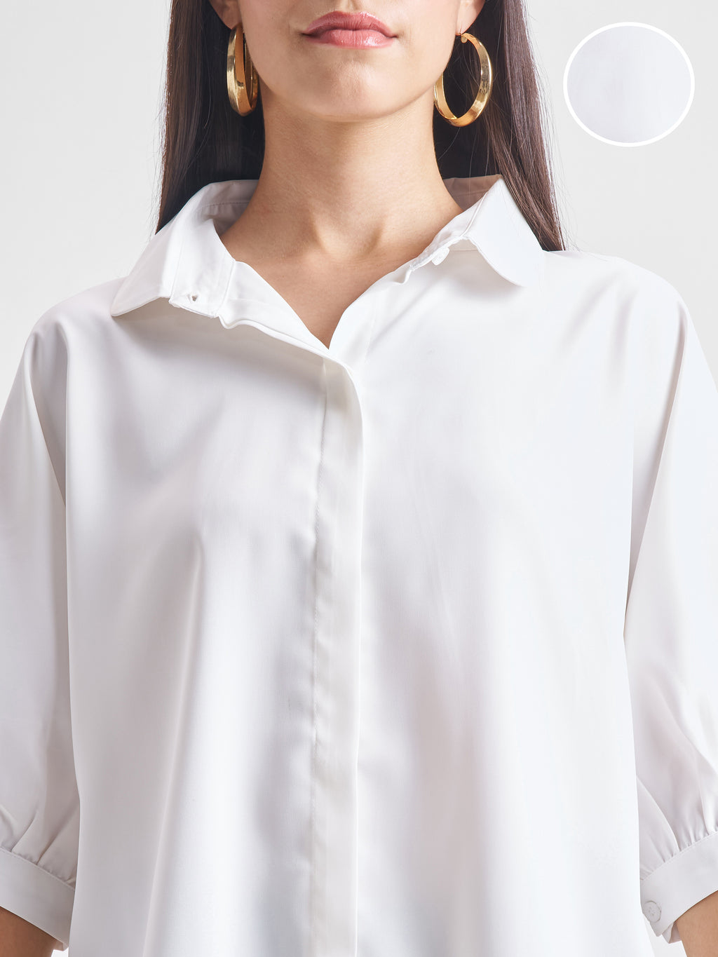 Tokyo Talkies Women White Solid Regular Top - White - Image 5