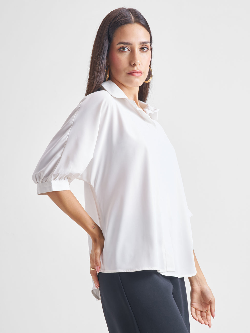 Tokyo Talkies Women White Solid Regular Top - White - Image 6