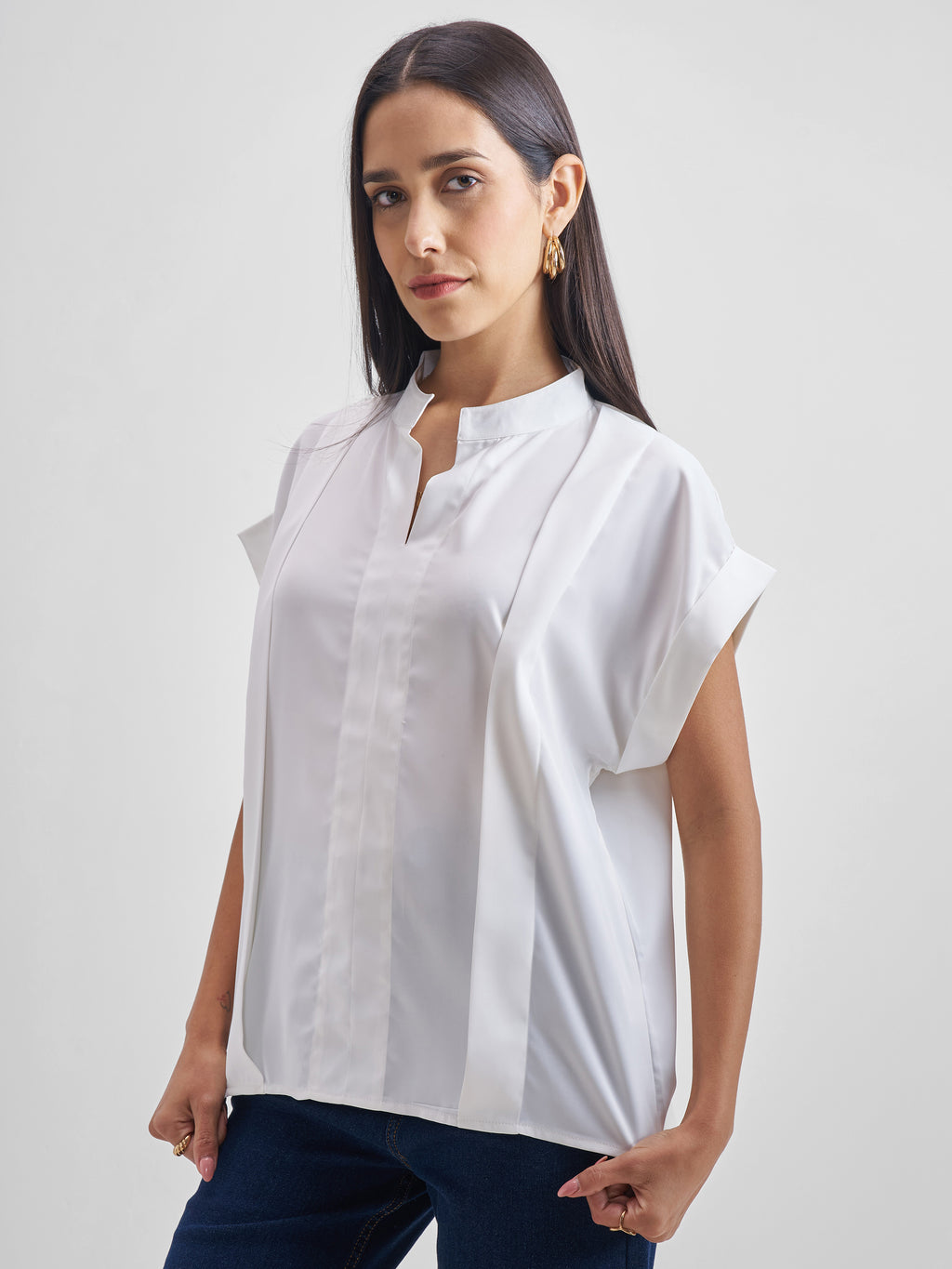 Chic By Tokyo Talkies Women White Solid Regular Top - White - Image 4