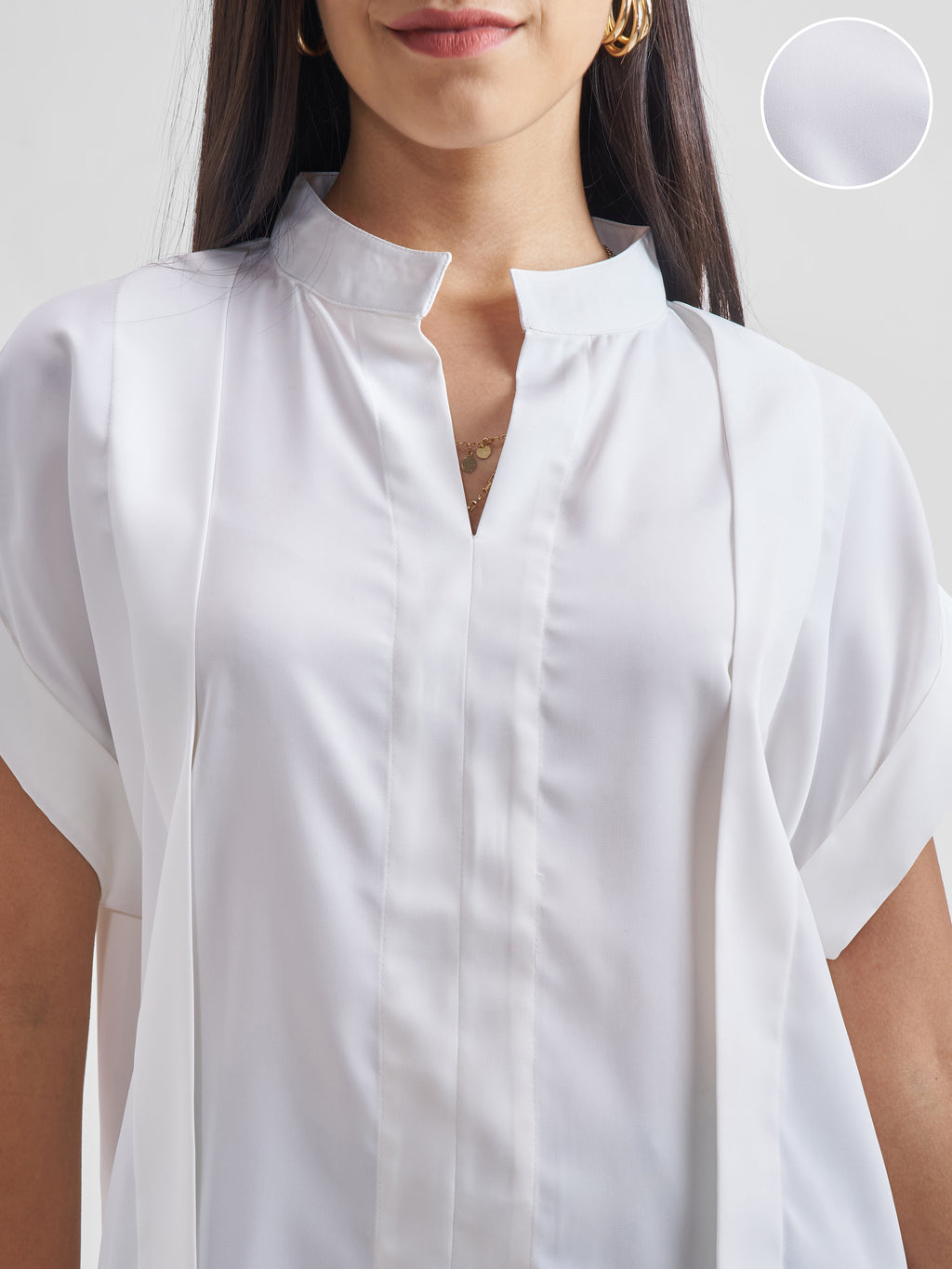 Chic By Tokyo Talkies Women White Solid Regular Top - White - Image 5