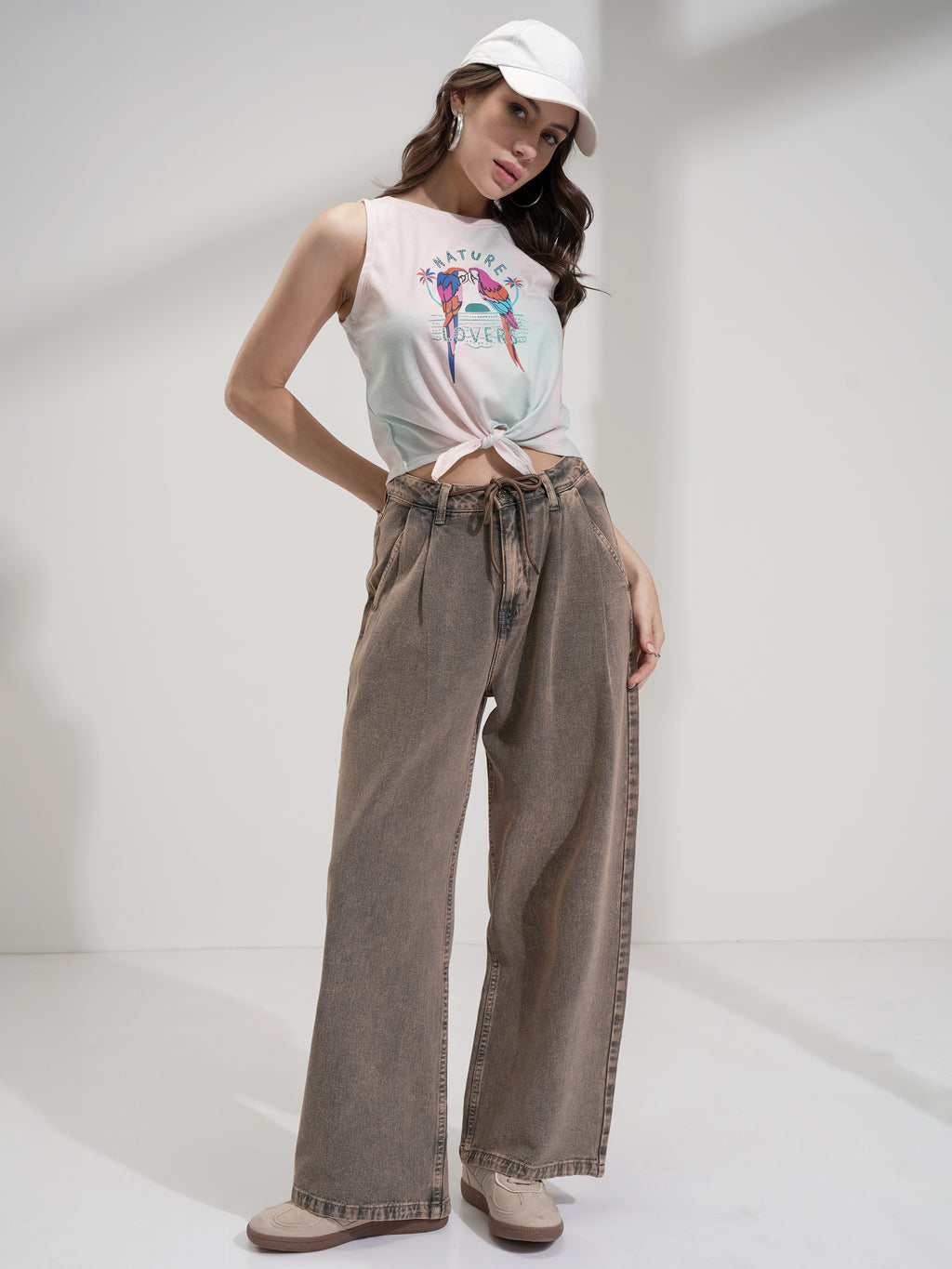 Tokyo Talkies Women Pink Printed Regular Top - Pink - Image 2