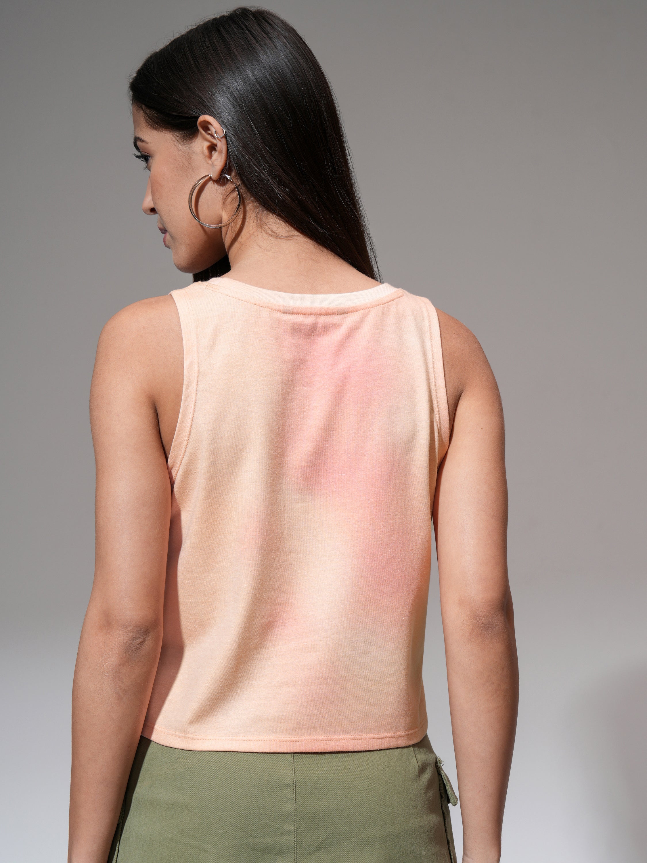 Tokyo Talkies Women Orange Printed Regular Top - Orange - Image 3