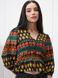 Tokyo Talkies Women Black Printed Regular Top - Black - Image 1