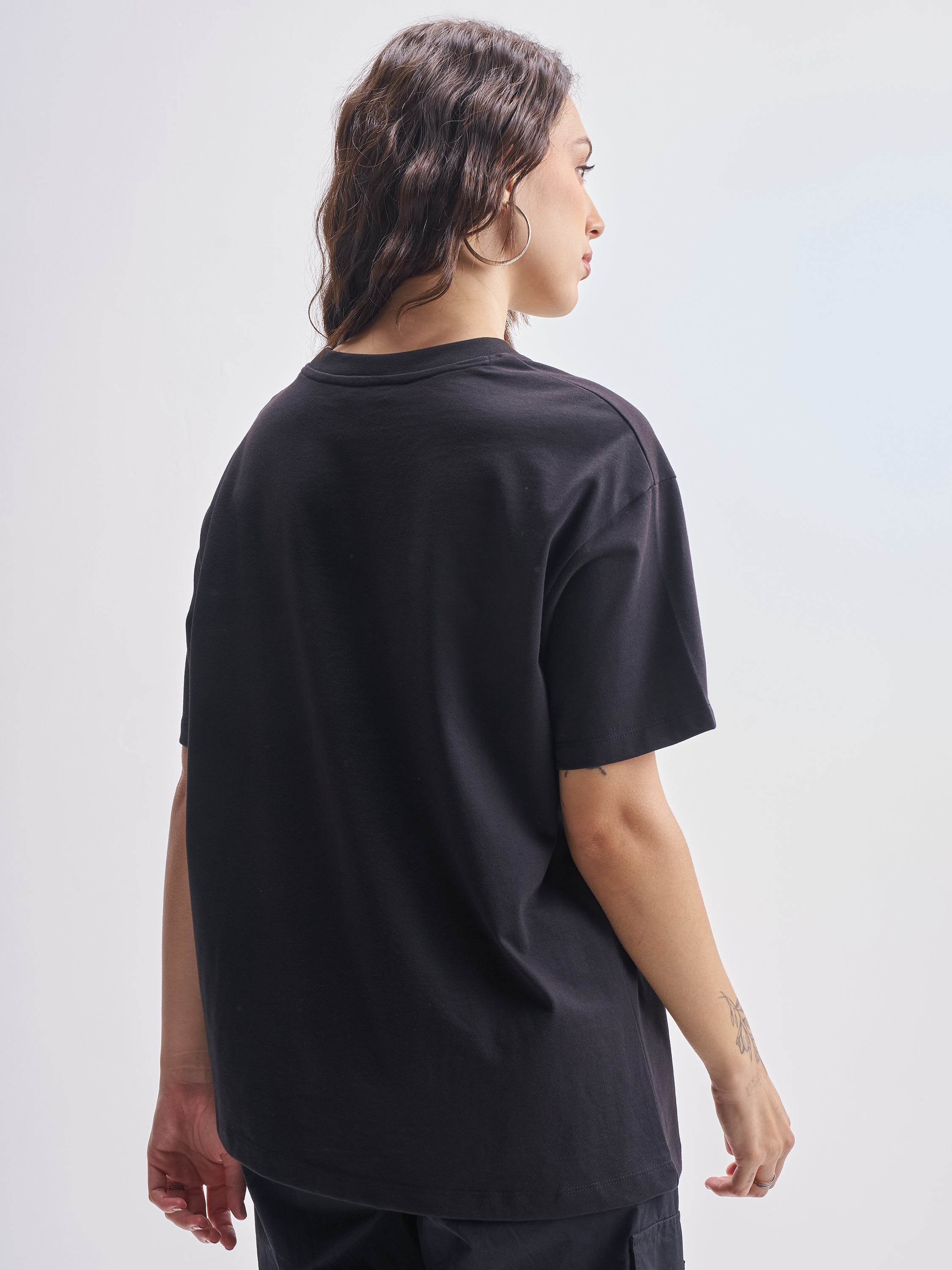 Tokyo Talkies Women Black Solid Regular Top - Black - Image 3