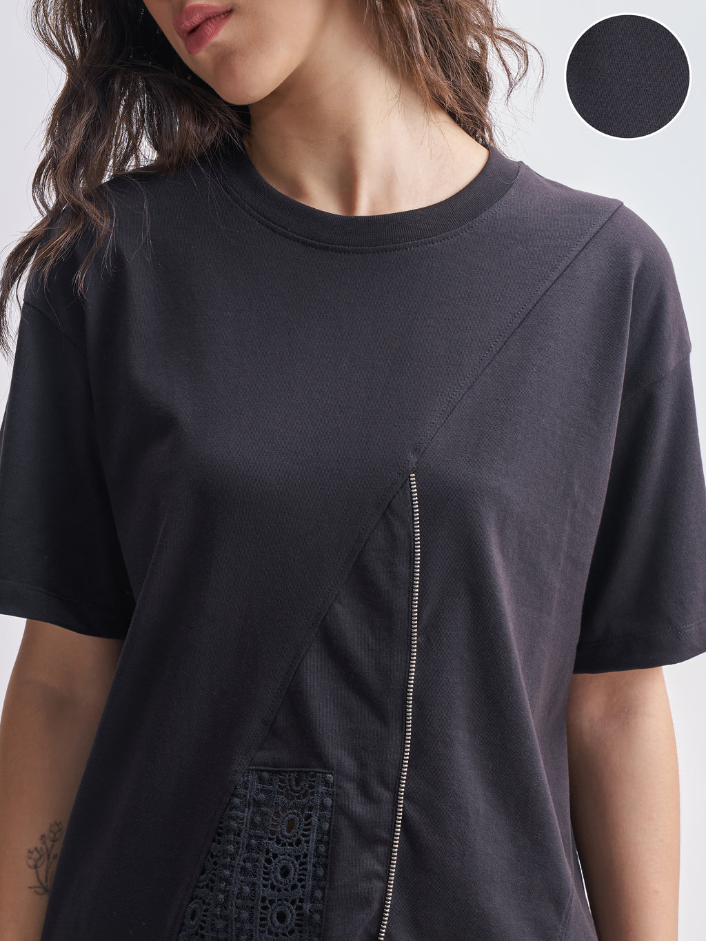 Tokyo Talkies Women Black Solid Regular Top - Black - Image 5