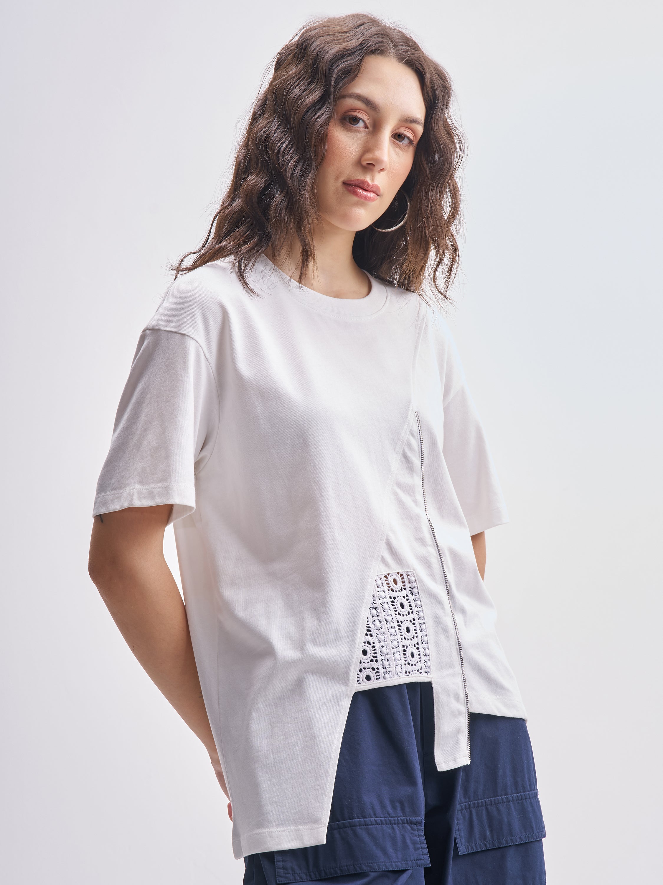 Tokyo Talkies Women White Solid Regular Top - White - Image 6