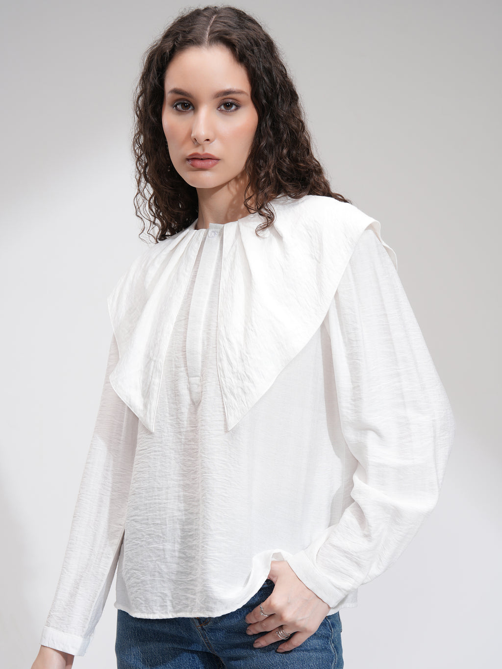 Tokyo Talkies Women White Solid Regular Top - White - Image 4