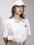 Tokyo Talkies Women White Solid Regular Top - White - Image 1