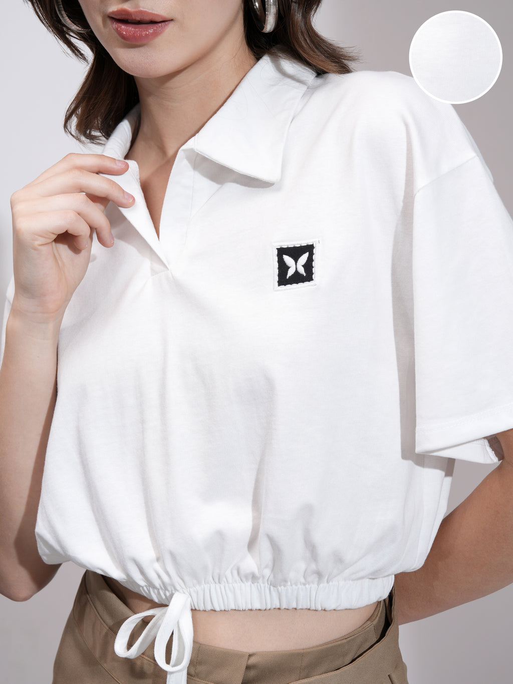 Tokyo Talkies Women White Solid Regular Top - White - Image 5