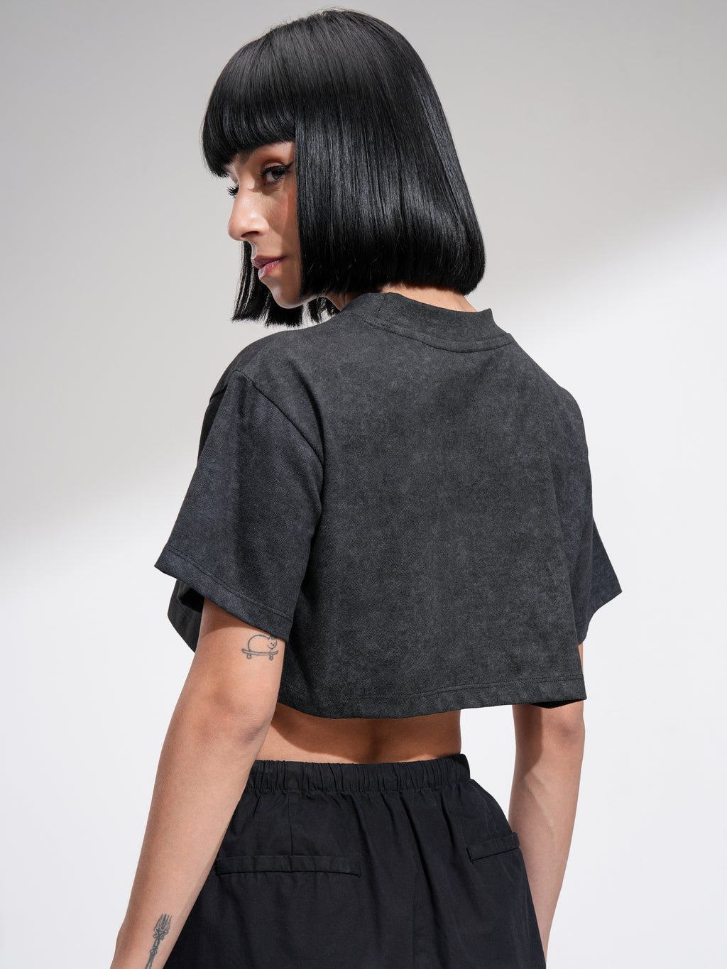 Tokyo Talkies Women Black Printed Regular Top - Black - Image 3