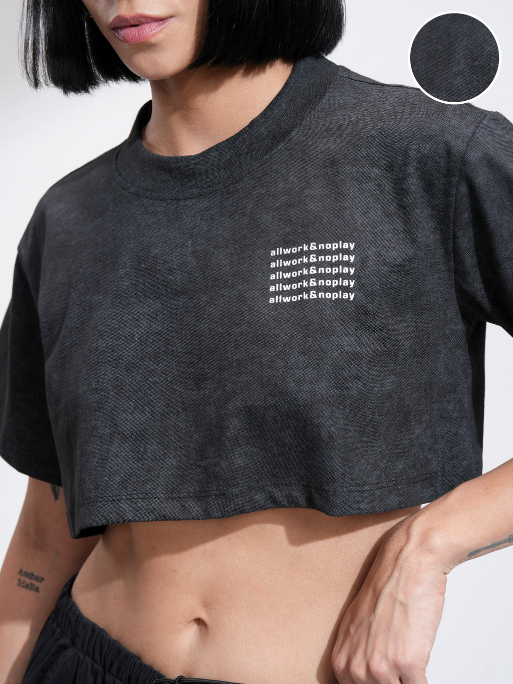 Tokyo Talkies Women Black Printed Regular Top - Black - Image 5