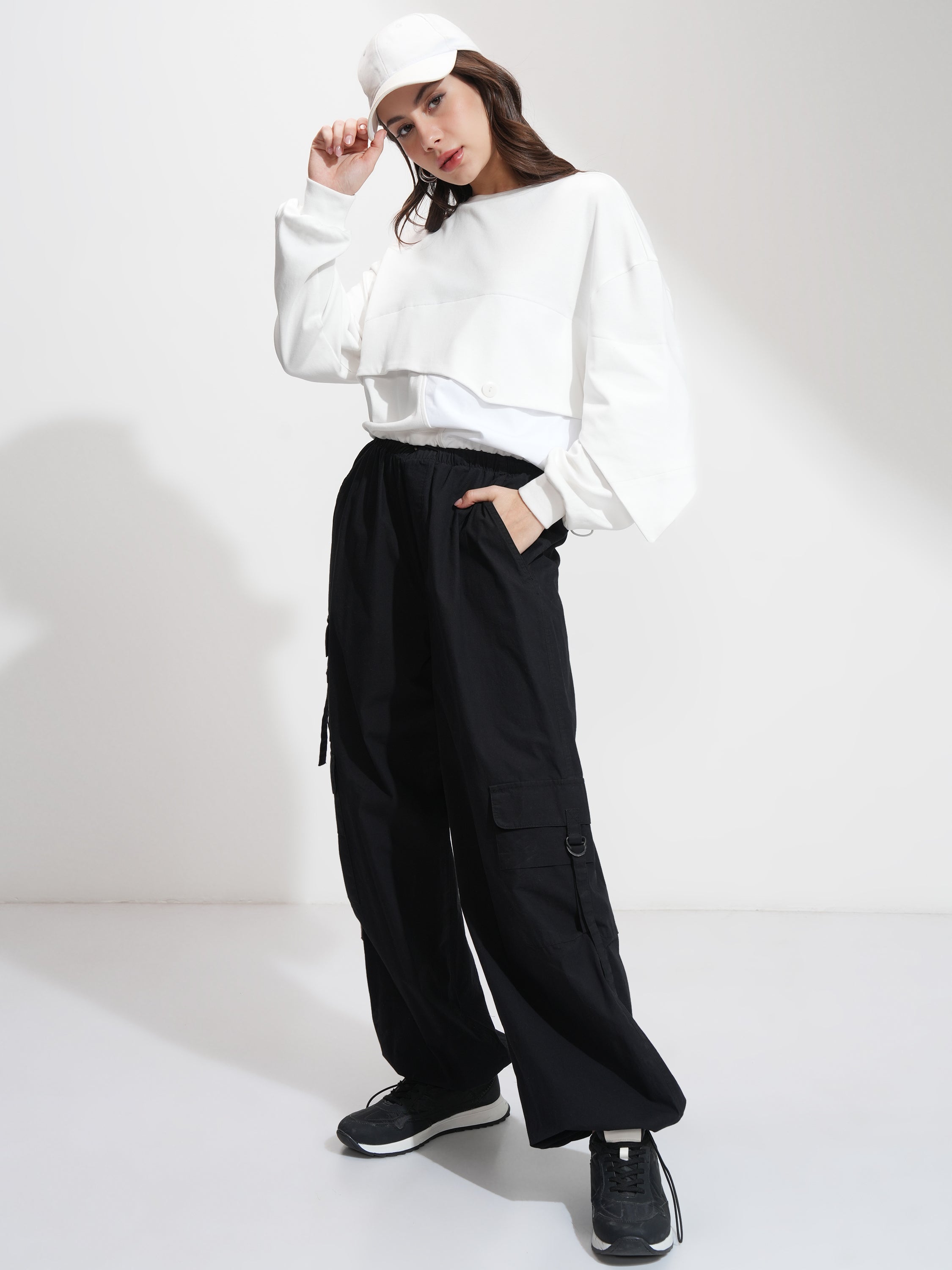 Tokyo Talkies Women White Solid Regular Top - White - Image 2