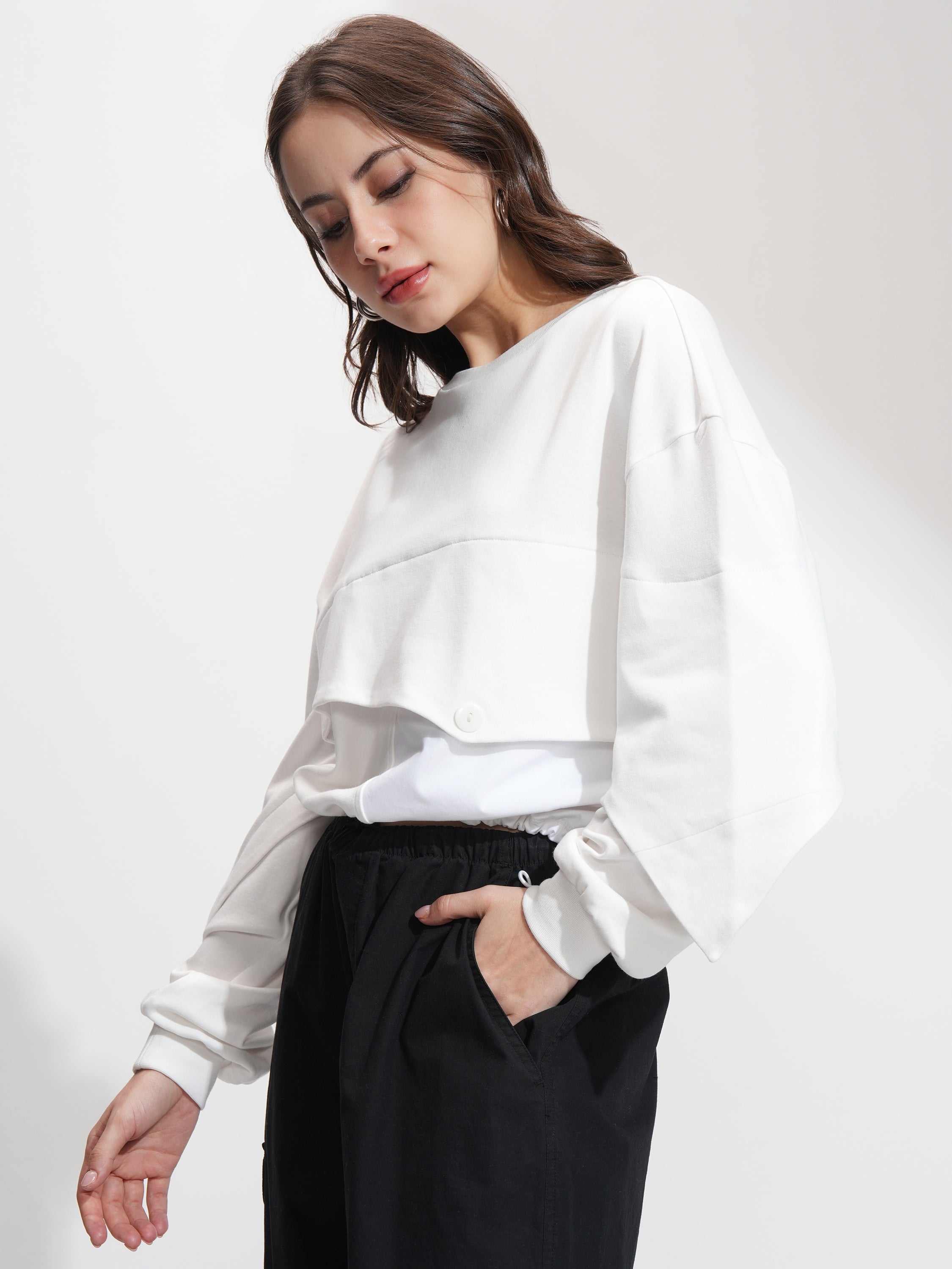 Tokyo Talkies Women White Solid Regular Top - White - Image 4