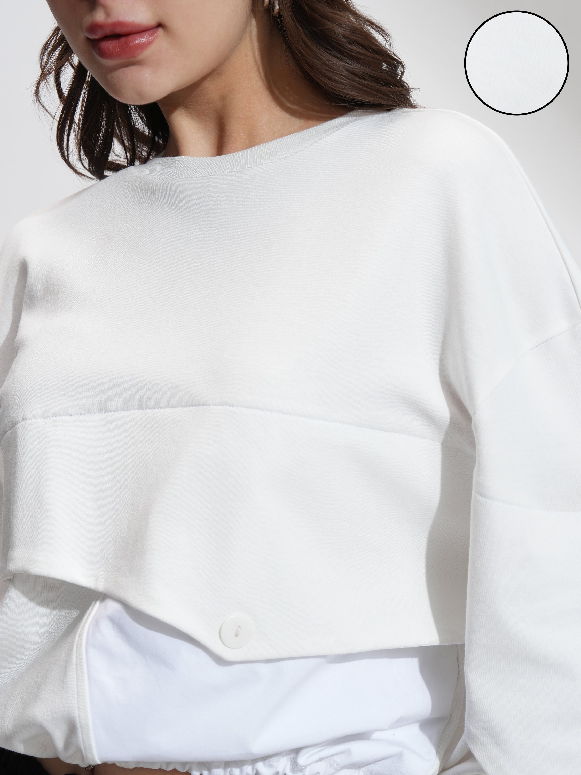 Tokyo Talkies Women White Solid Regular Top - White - Image 5