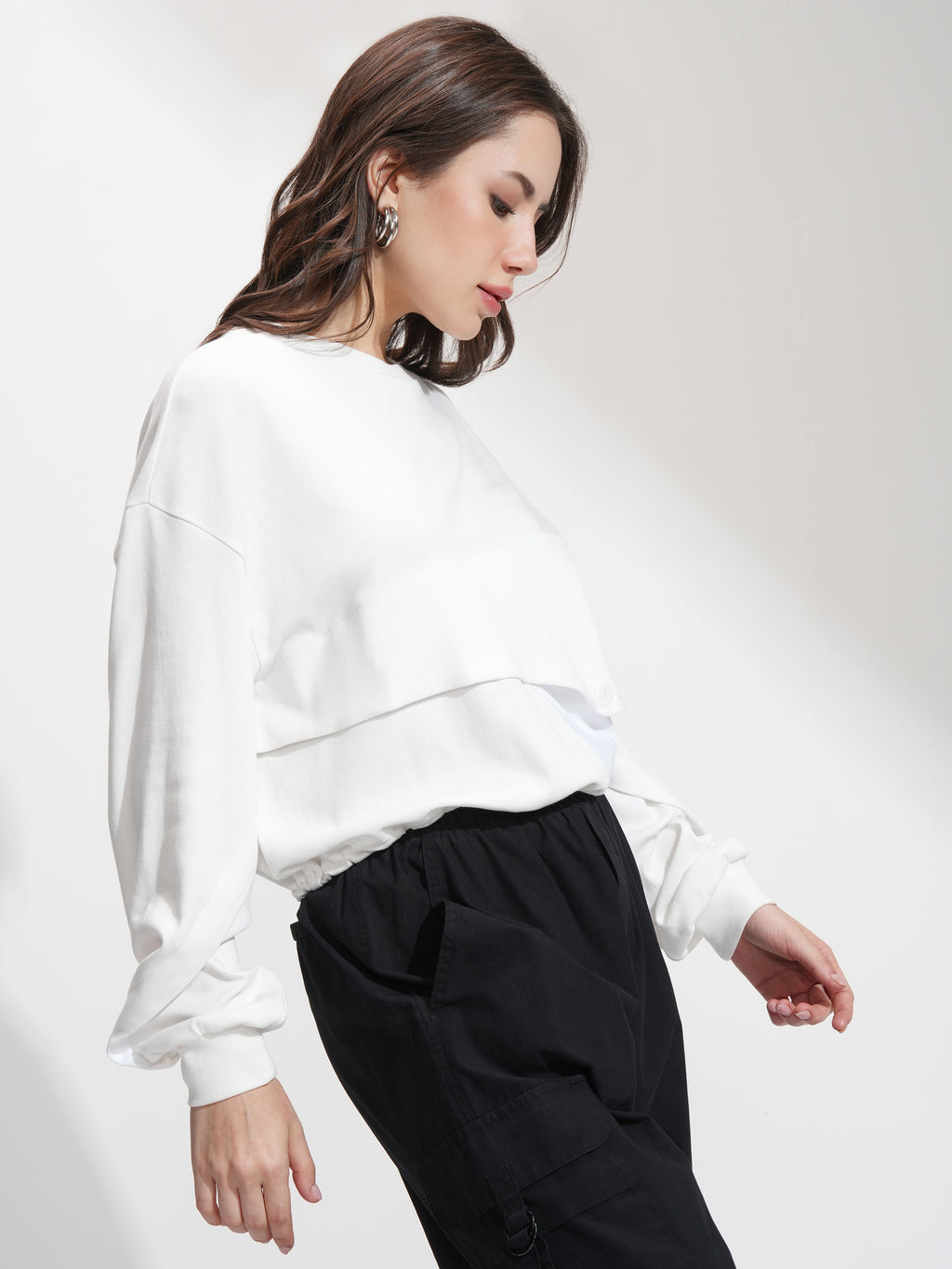 Tokyo Talkies Women White Solid Regular Top - White - Image 6