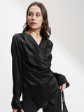 Tokyo Talkies Women Black Solid Regular Top - Black - Image 1