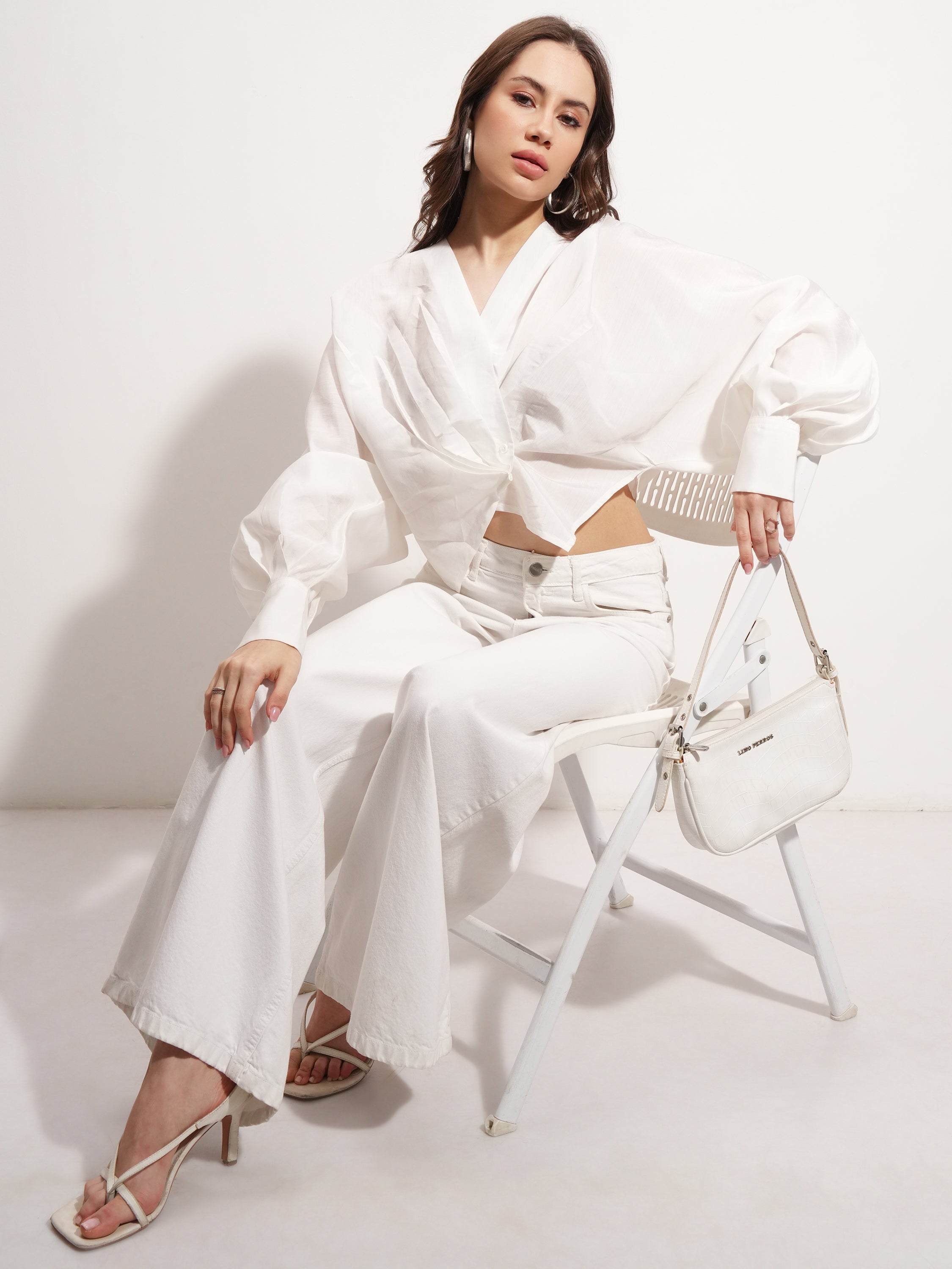 Tokyo Talkies Women White Solid Regular Top - White - Image 2