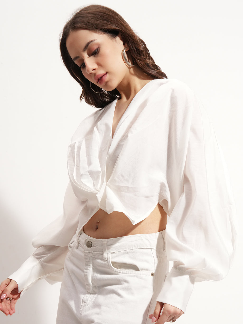 Tokyo Talkies Women White Solid Regular Top - White - Image 4