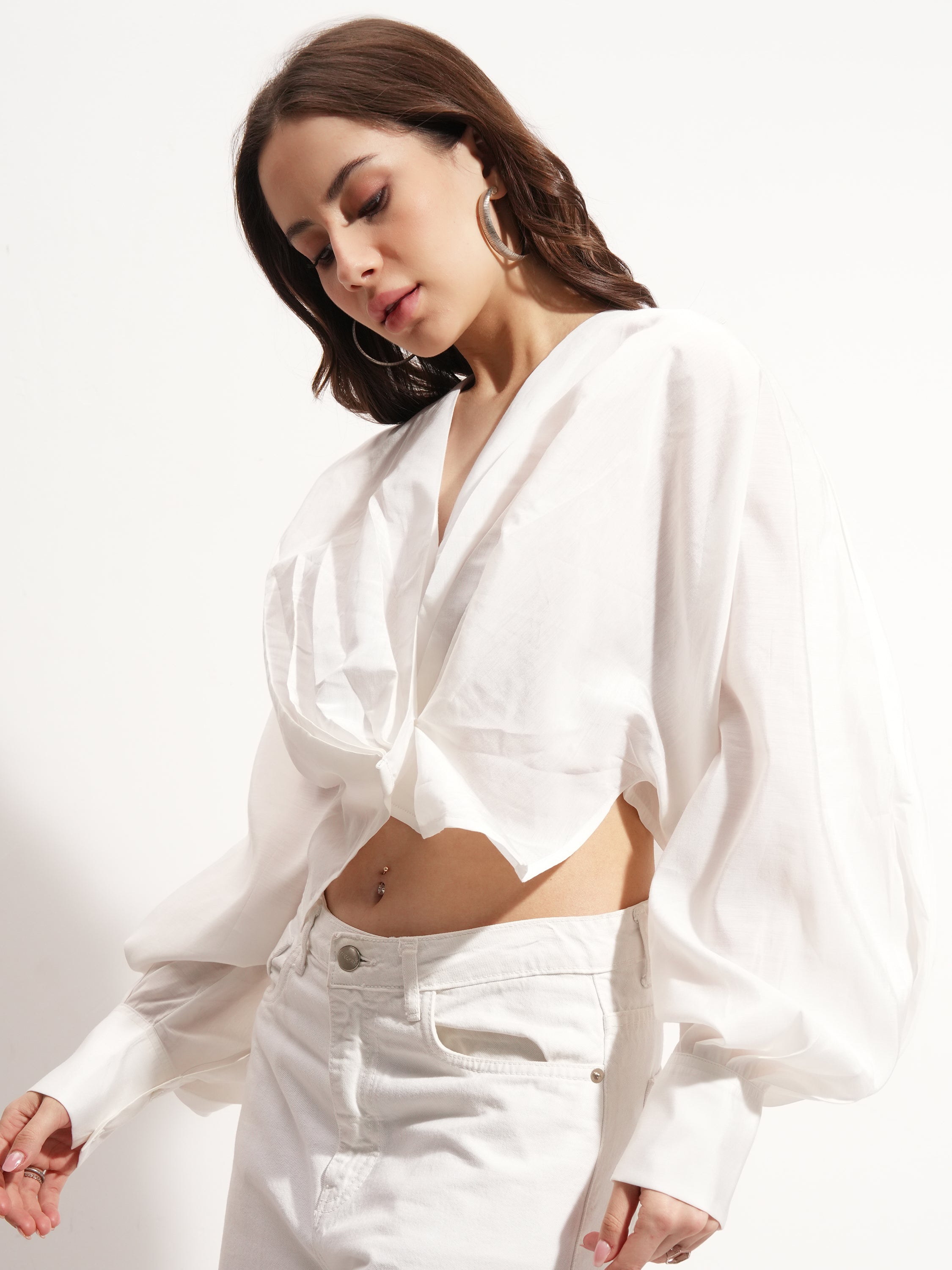 Tokyo Talkies Women White Solid Regular Top - White - Image 4