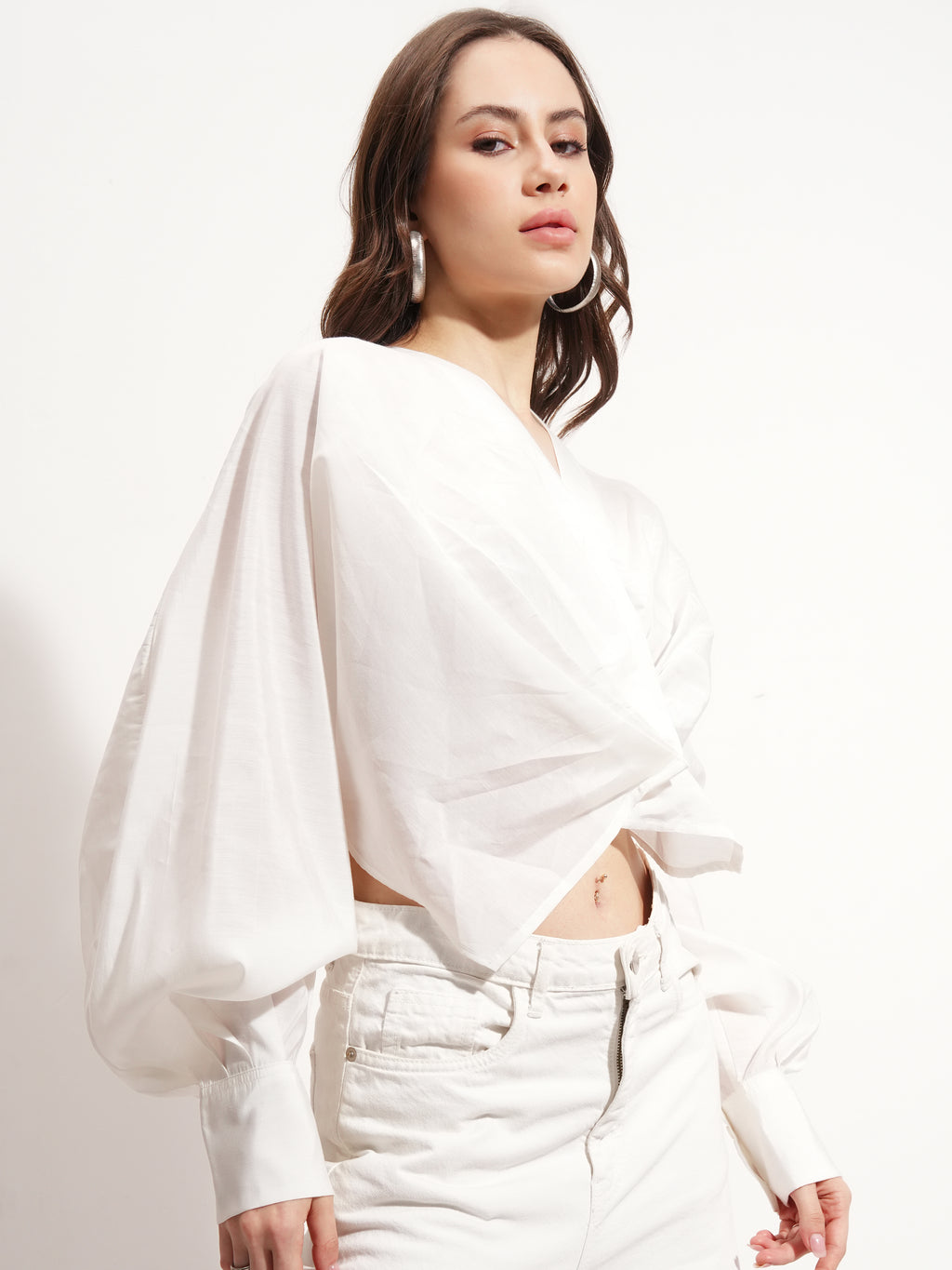 Tokyo Talkies Women White Solid Regular Top - White - Image 6
