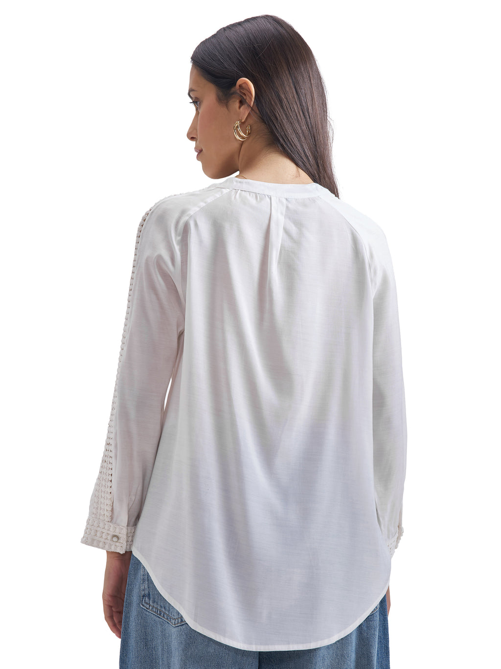 Chic By Tokyo Talkies Women Cream Solid Regular Top - Cream - Image 8
