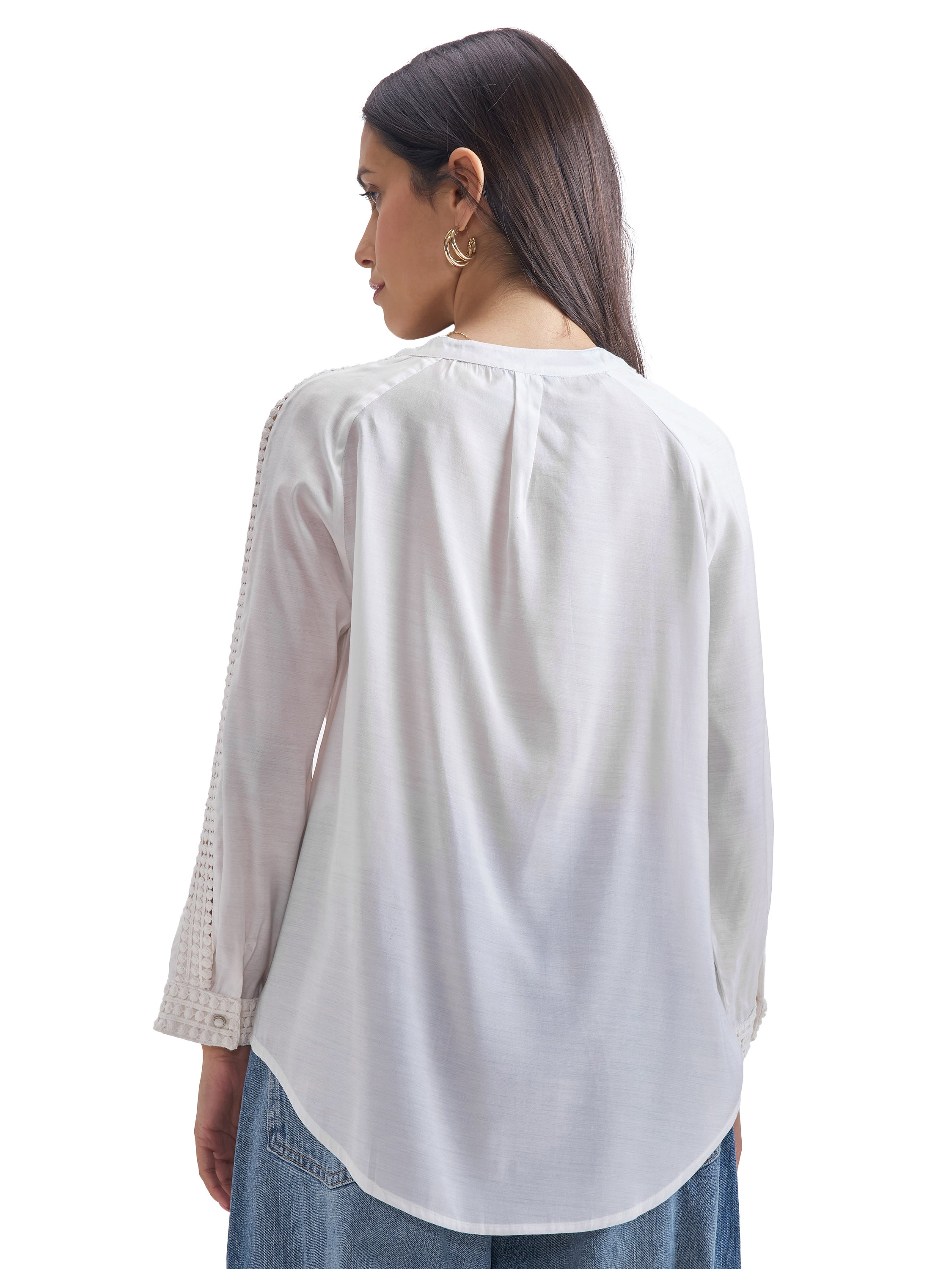 Chic By Tokyo Talkies Women Cream Solid Regular Top - Cream - Image 8