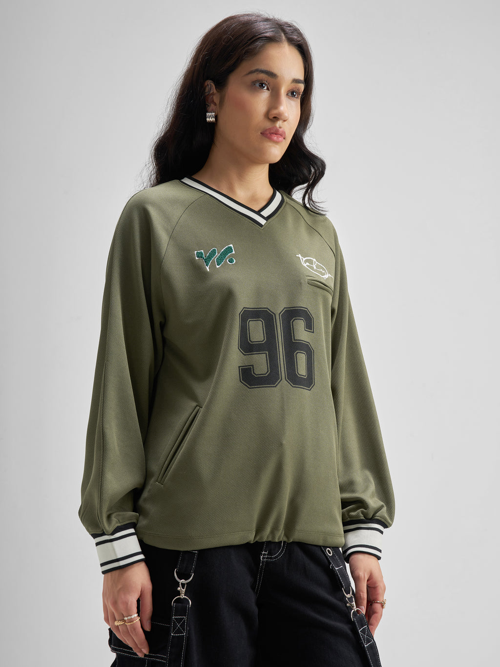 Tokyo Talkies Women Olive Printed Regular Top - Olive - Image 6