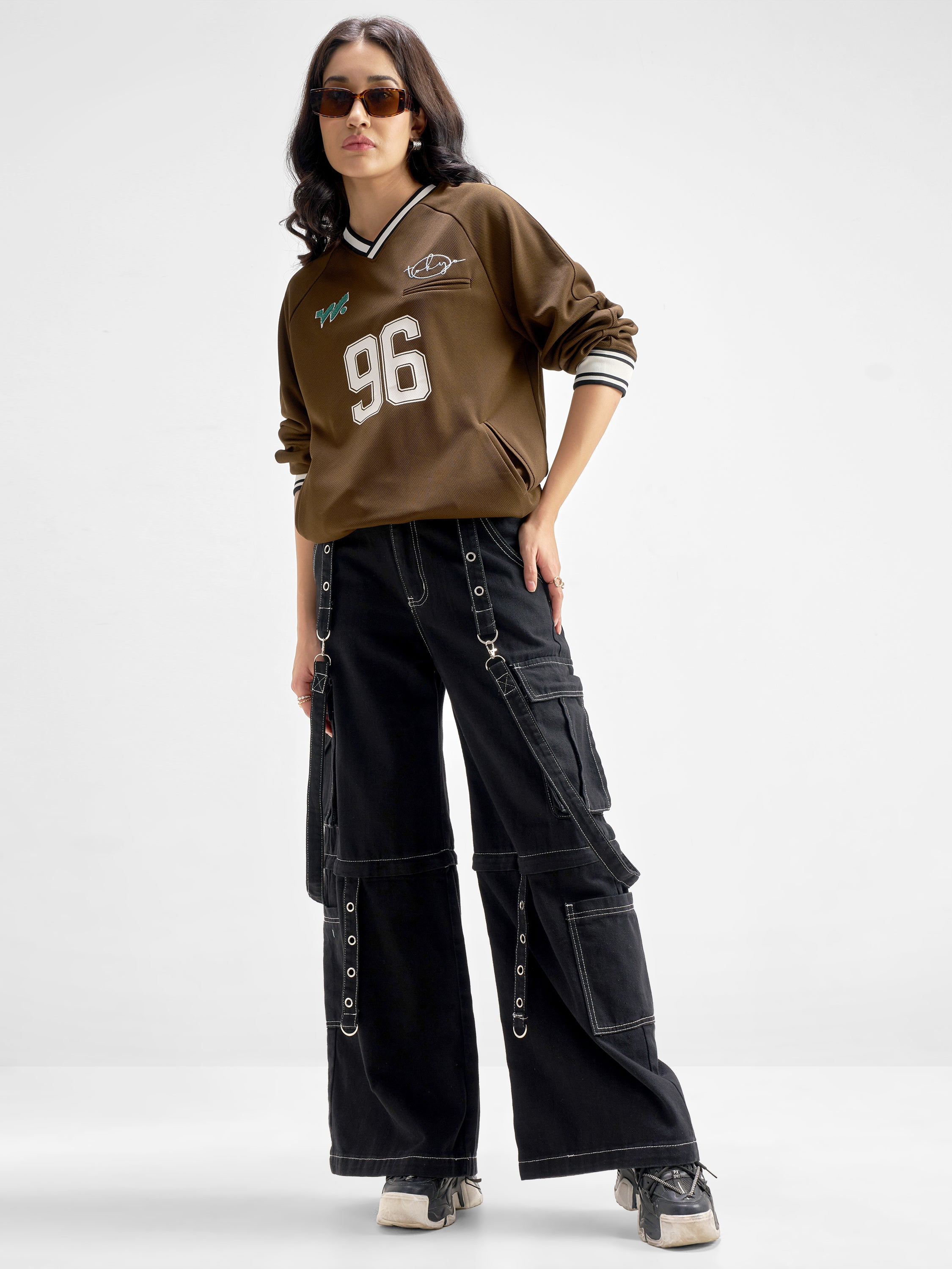 Tokyo Talkies Women Brown Printed Regular Top - Brown - Image 2