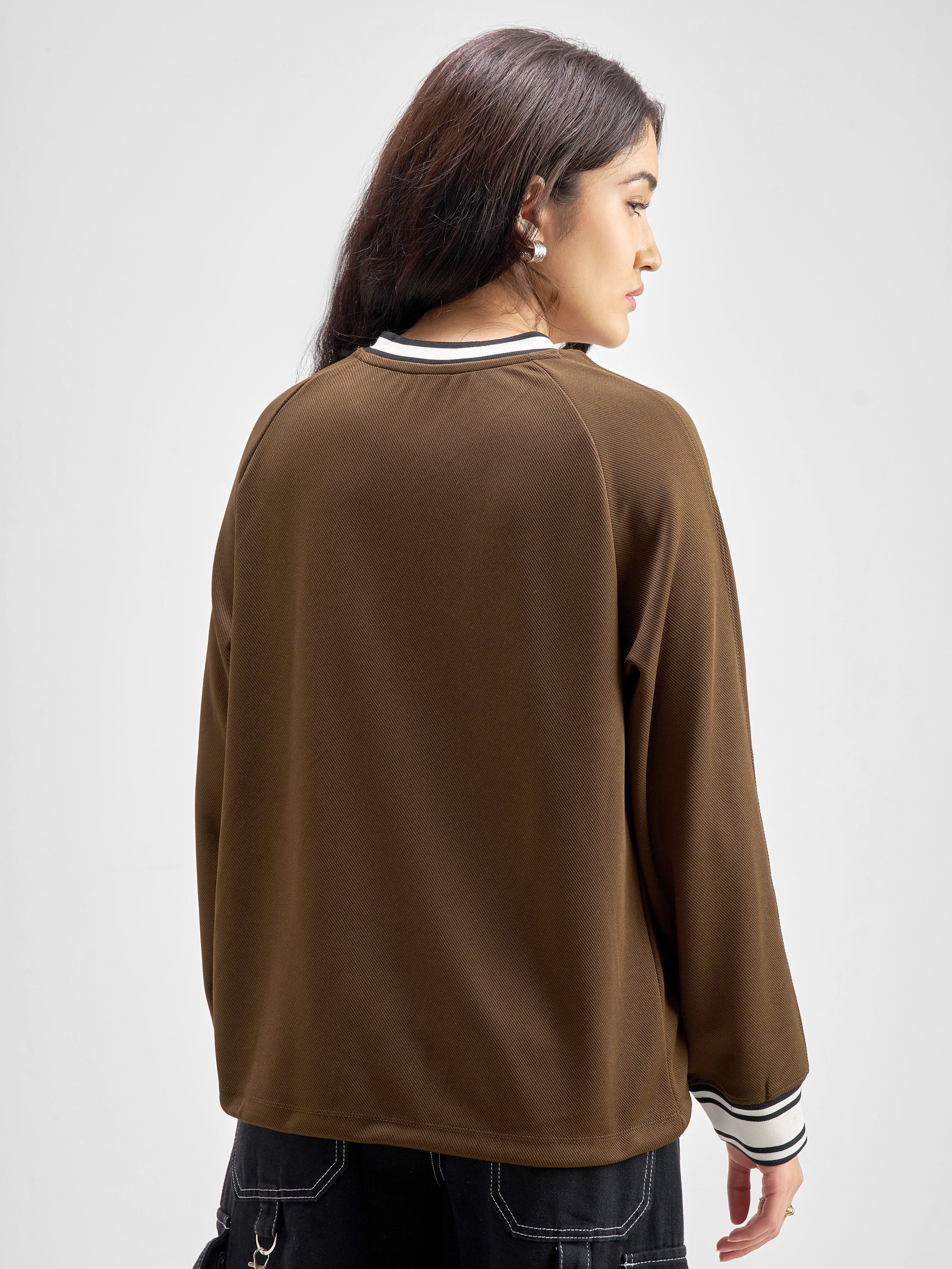 Tokyo Talkies Women Brown Printed Regular Top - Brown - Image 3
