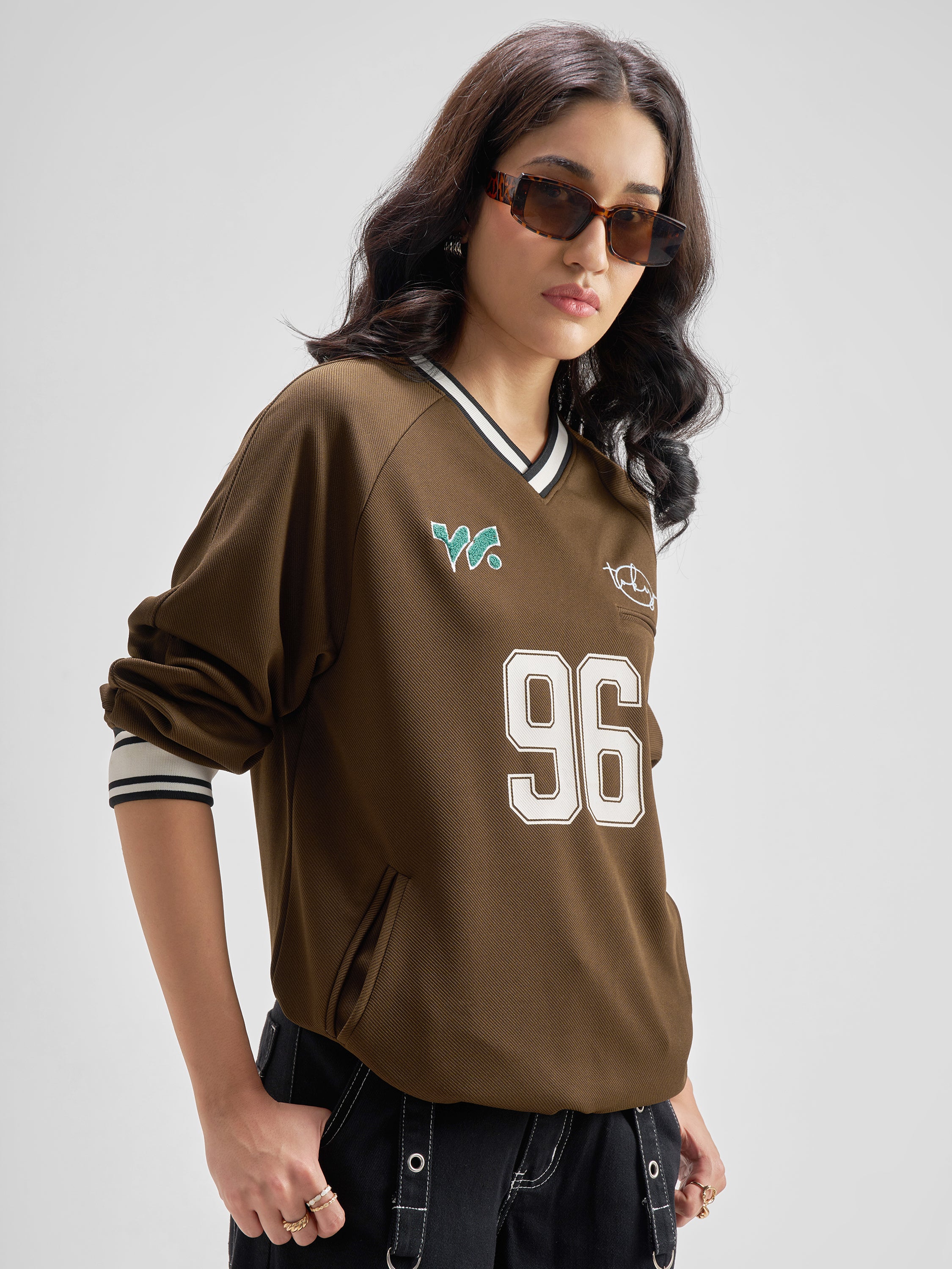 Tokyo Talkies Women Brown Printed Regular Top - Brown - Image 6