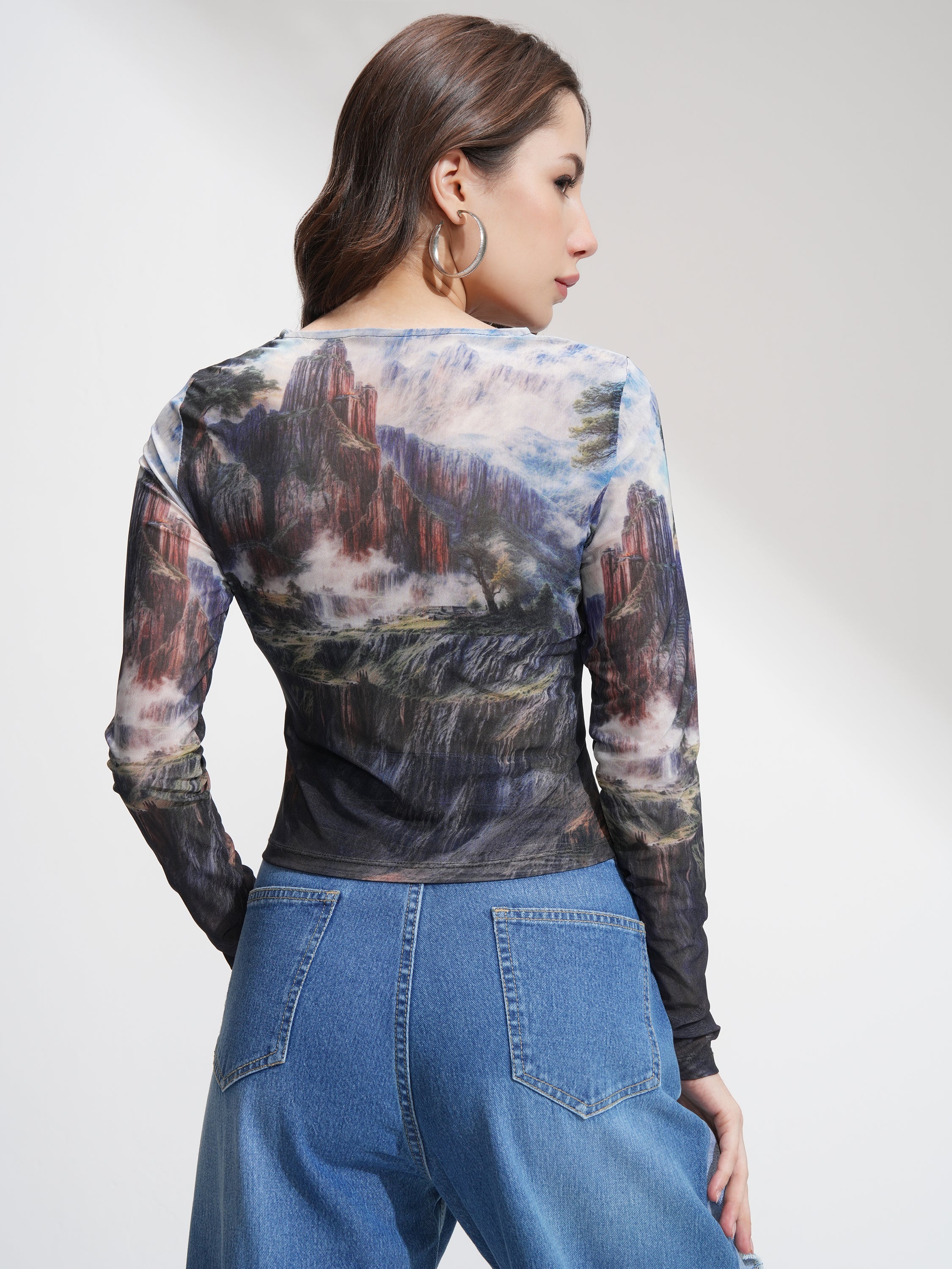Tokyo Talkies Women Multi Printed Regular Top - Multi - Image 3