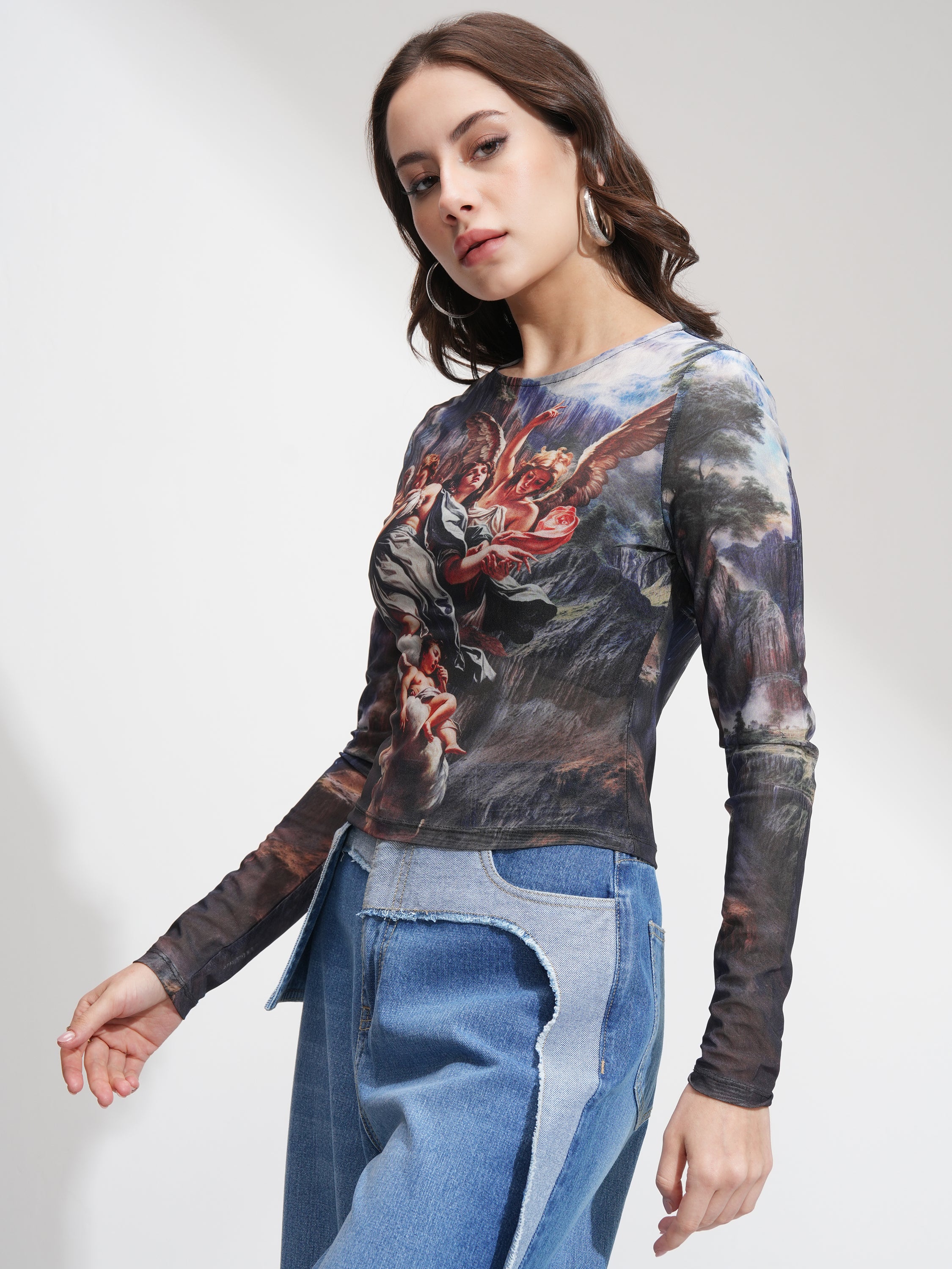Tokyo Talkies Women Multi Printed Regular Top - Multi - Image 4