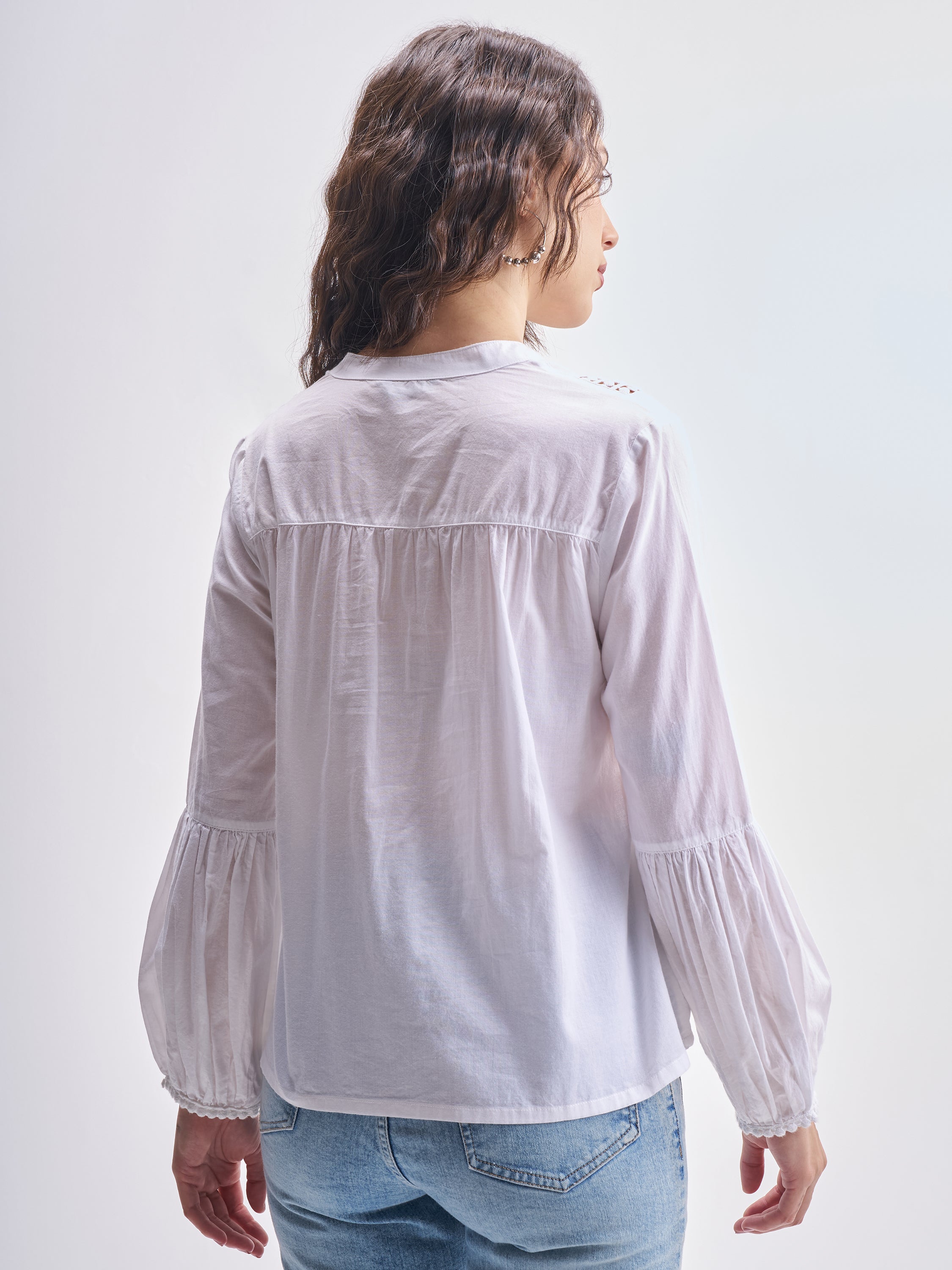 Tokyo Talkies Women White Solid Regular Top - White - Image 3