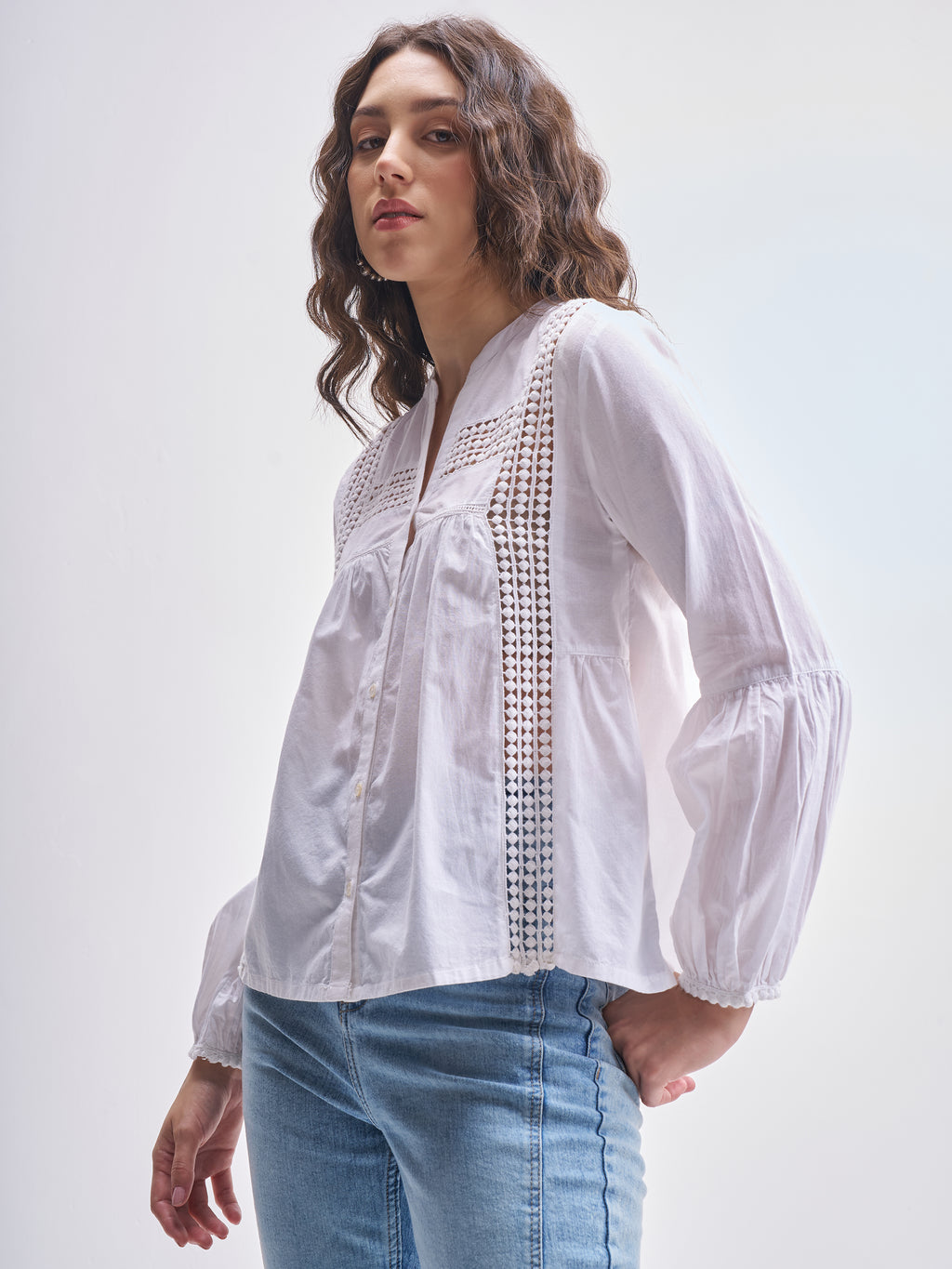 Tokyo Talkies Women White Solid Regular Top - White - Image 4