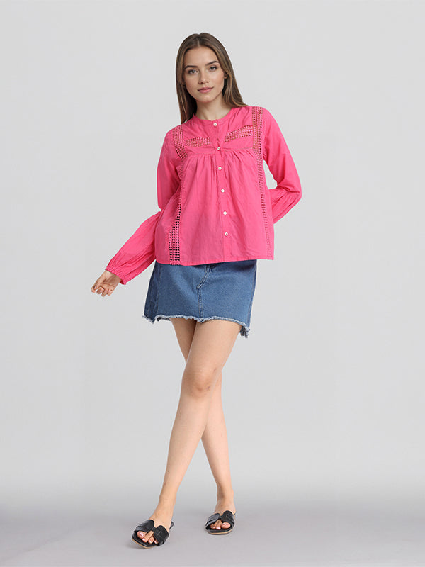 Chic By Tokyo Talkies Women Pink Solid Regular Top - Pink - Image 2
