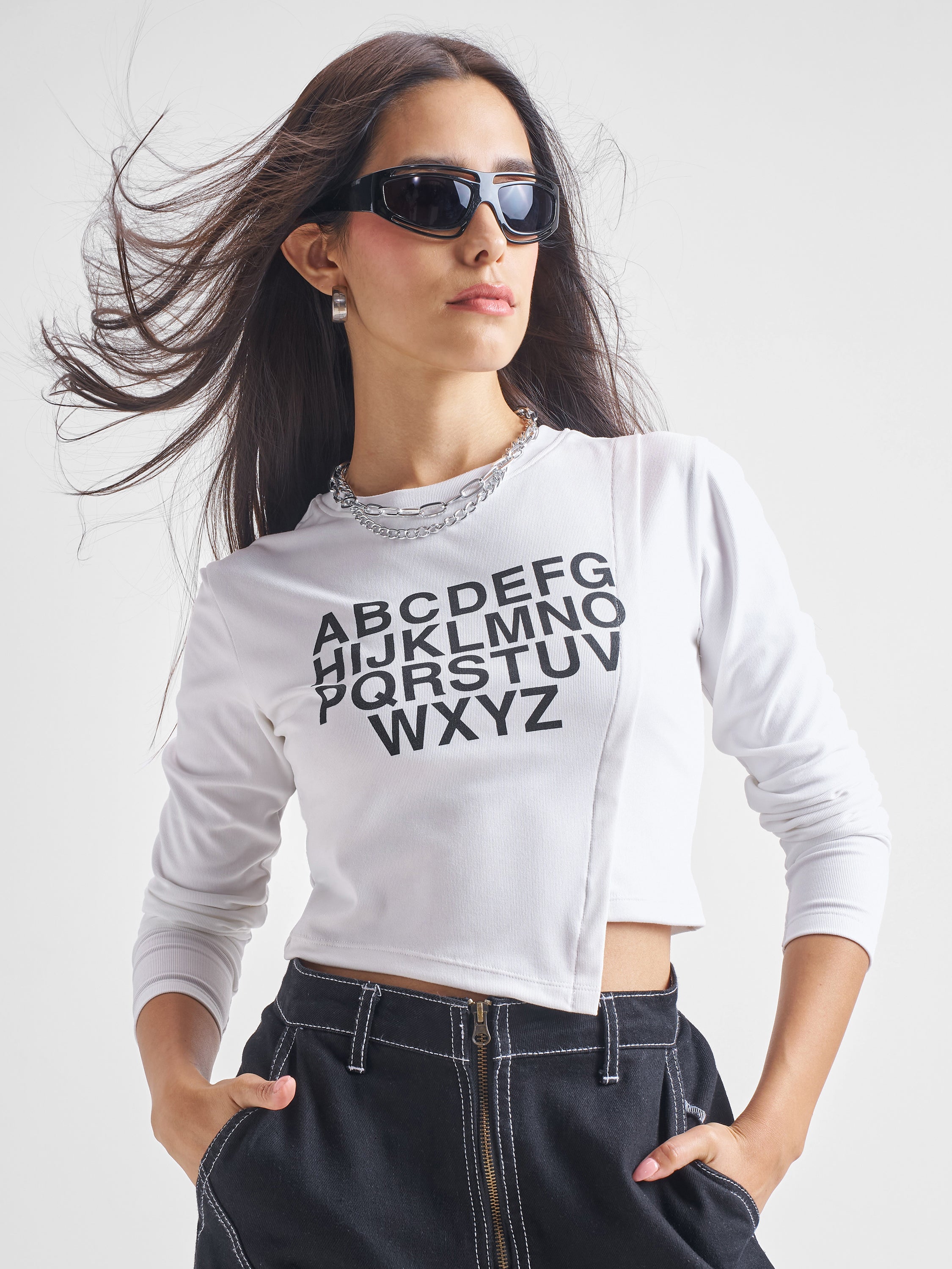 Street By Tokyo Talkies Women White Printed Regular Top - White - Image 1