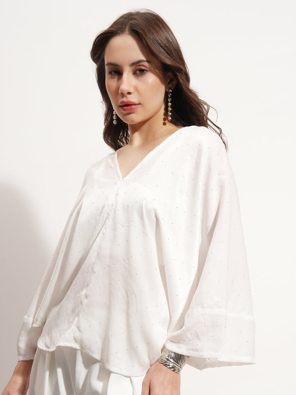 Tokyo Talkies Women White Embellished Regular Top - White - Image 4