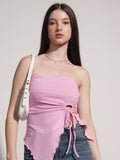 Tokyo Talkies Women Pink Solid Regular Top - Pink - Image 1