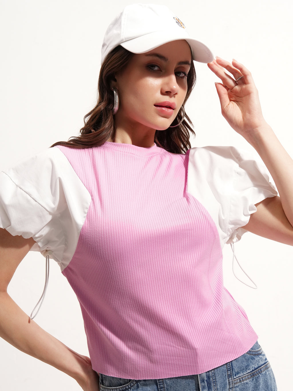 Tokyo Talkies Women Pink Solid Regular Top - Pink - Image 1