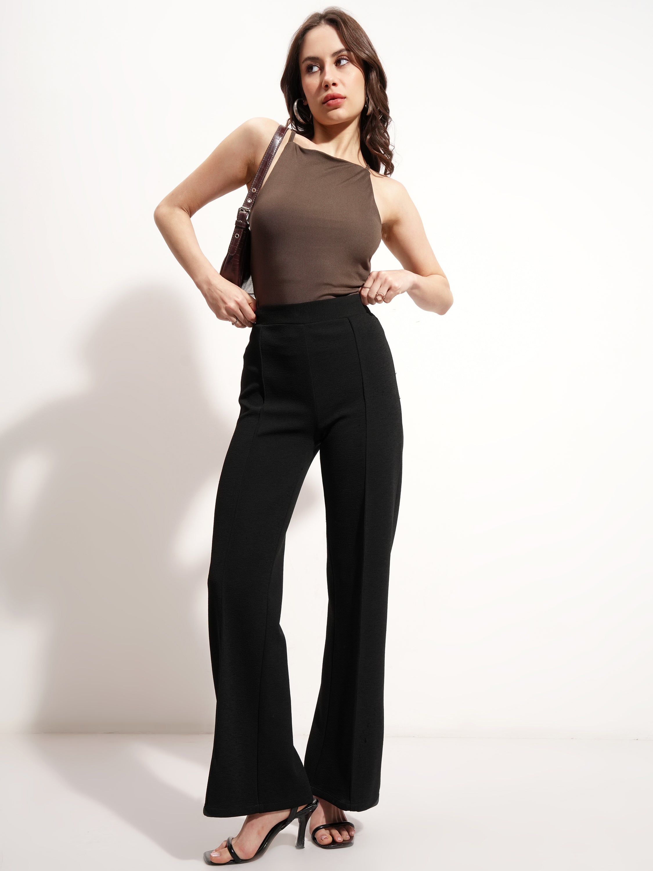 Tokyo Talkies Women Brown Solid Tank Top - Brown - Image 2